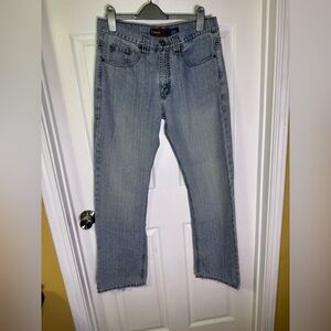 Anchor Blue Y2K Light Wash Men's Straight Jeans